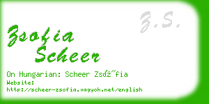 zsofia scheer business card